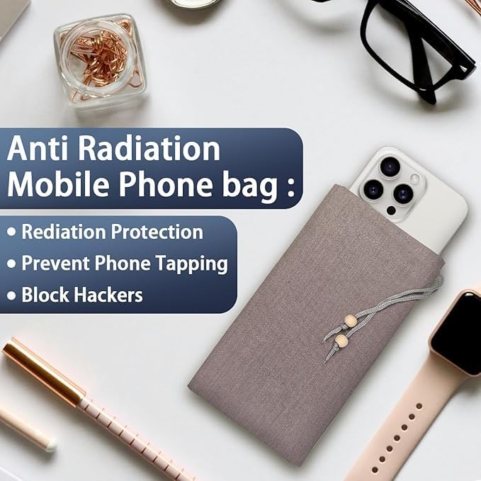 HAQuake EMF Cell Phone Sleeve fo Phone Pouch, High-Shield EMF Blocking Pouch, 100% Silver Fibers forDigital Security, Signal Blocking, Anti-EMP Radiation Bag for Privacy Protection. (Gray3) - Image 3